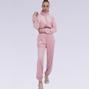 Minark Women's TrackSuit Set Velour Sweatsuit Casual Zip up 2 Pieces